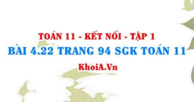 Bài 4.22 trang 94 SGK Toán 11 tập 1 Kết nối tri thức